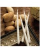 Premium Chanukah Candles - Frosted White on White | Hanukkah | Judaica